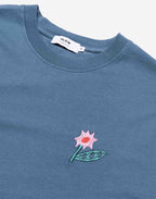 T-shirt Flowering bleu acier