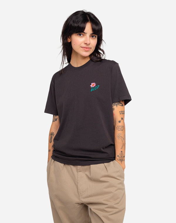 T-shirt Flowering noir carbone