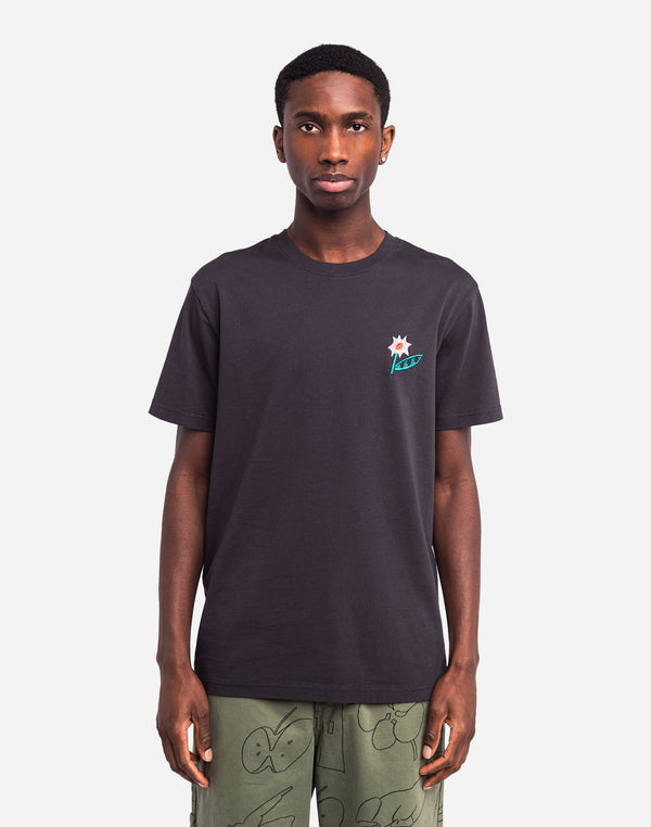 T-shirt Flowering noir carbone