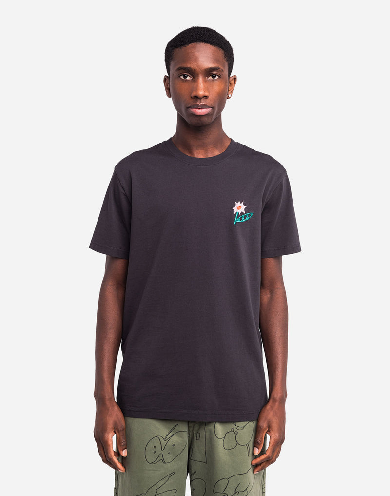 T-shirt Flowering noir carbone