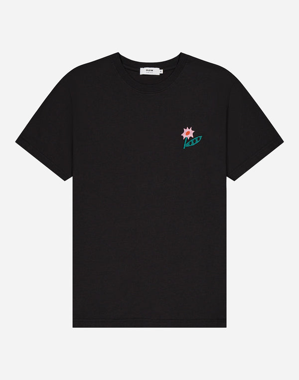 T-shirt Flowering noir carbone