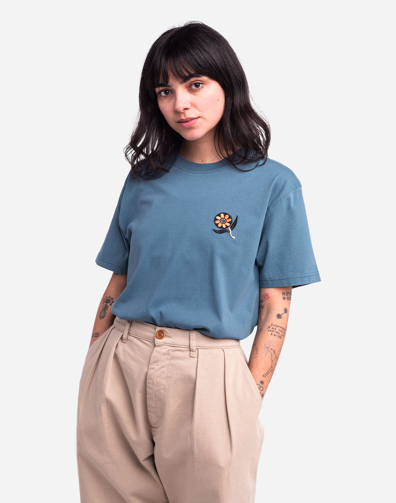 T-shirt Ikeba bleu acier
