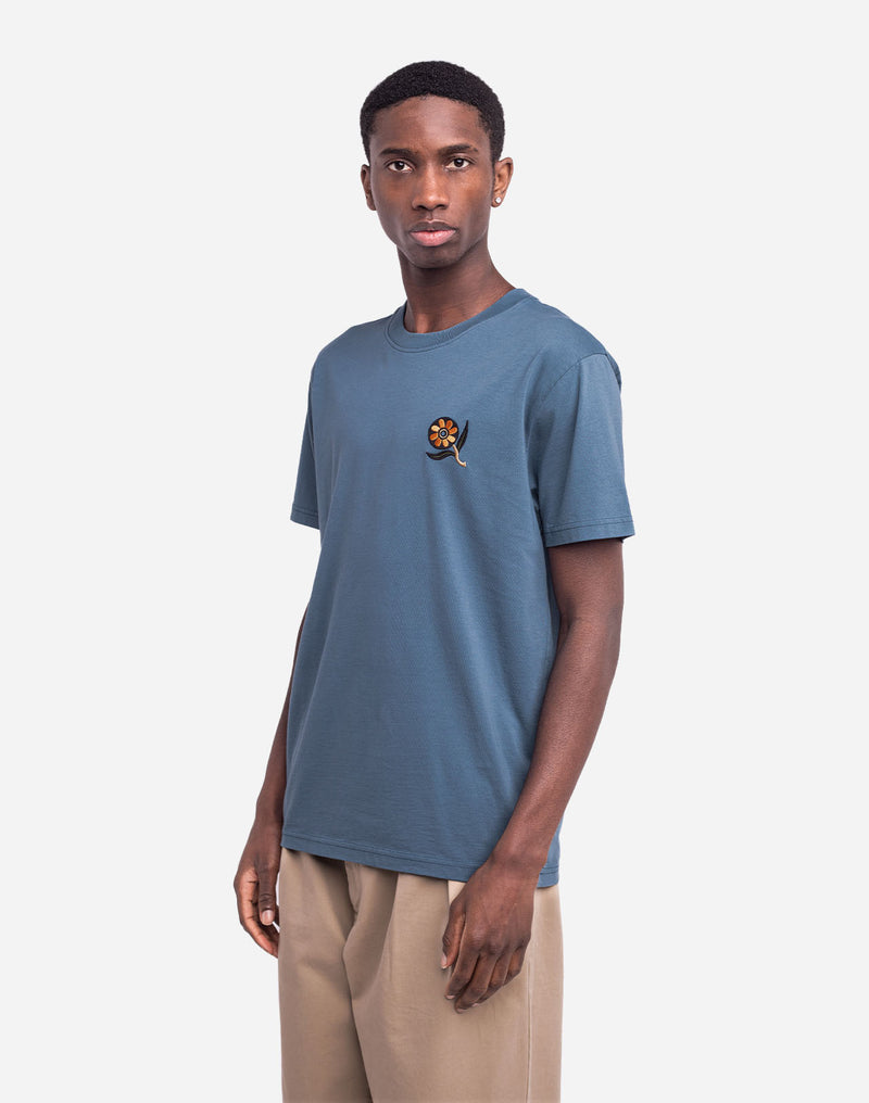 T-shirt Ikeba bleu acier
