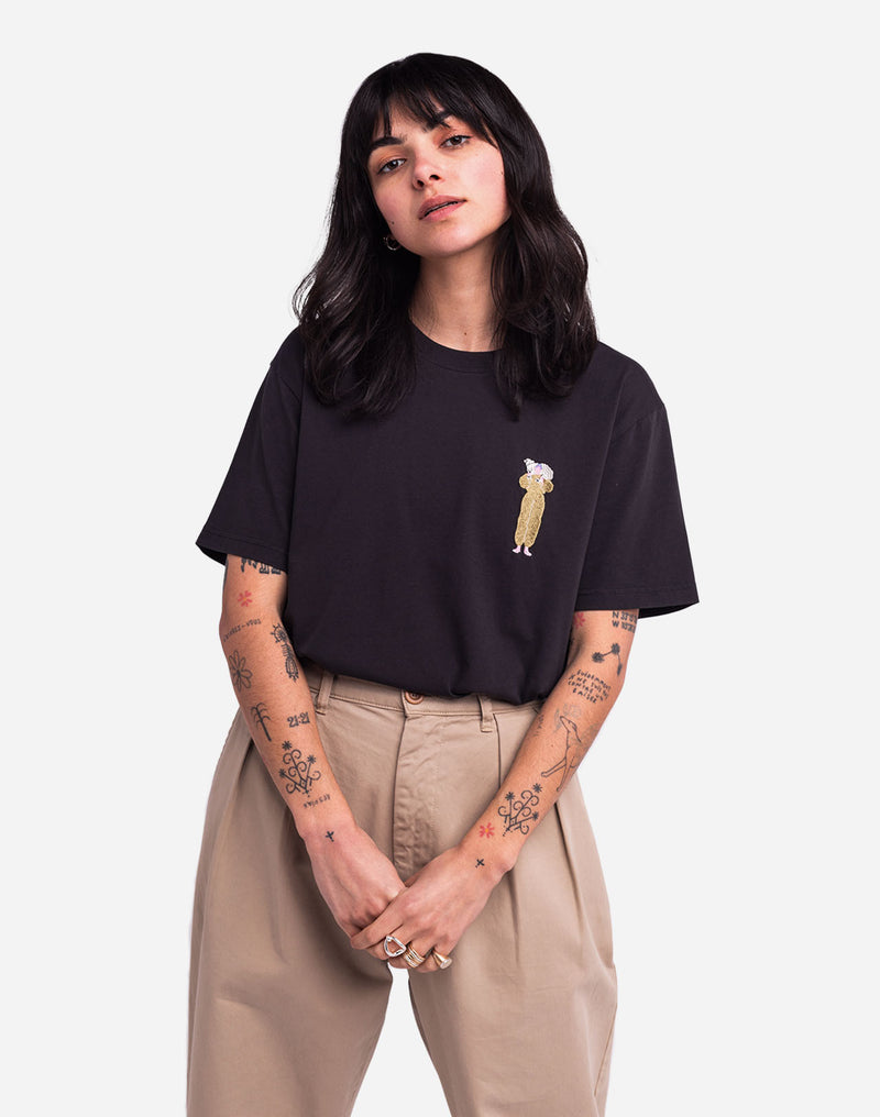 T-shirt Lamb noir Carbone