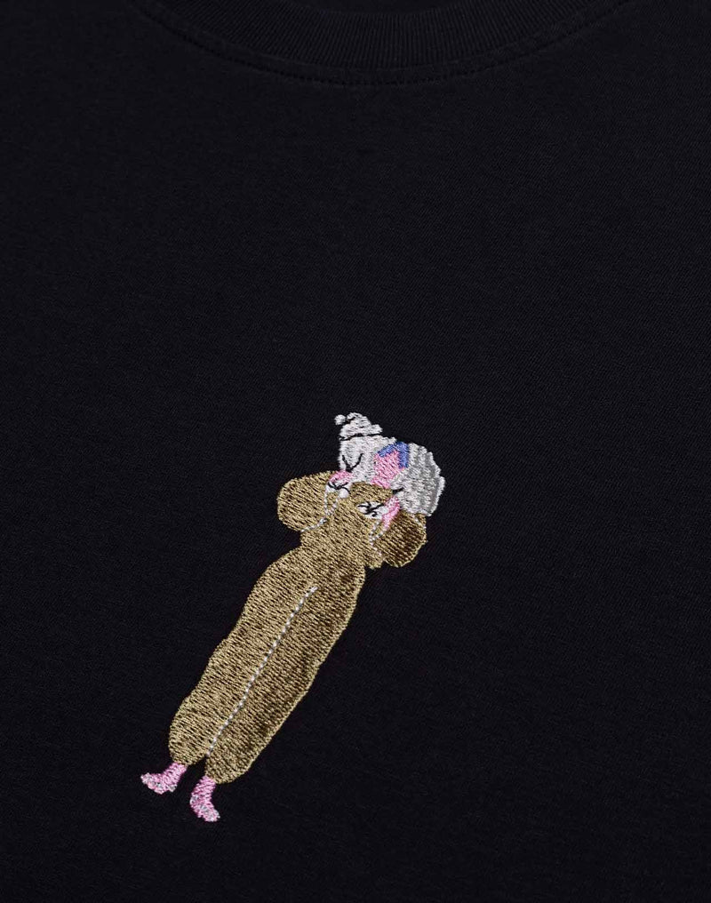 T-shirt Lamb noir Carbone