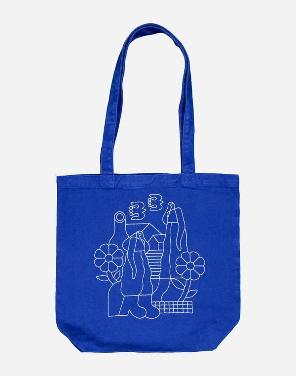 Totebag Toto Simple Life bleu roi
