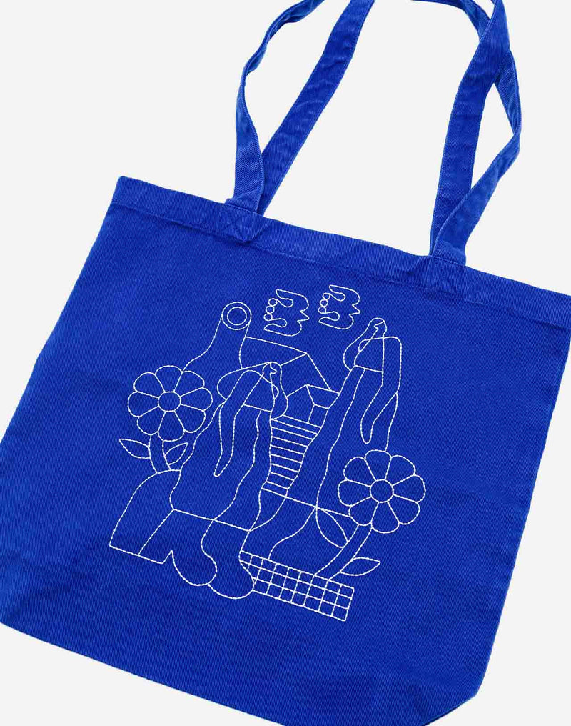 Totebag Toto Simple Life bleu roi