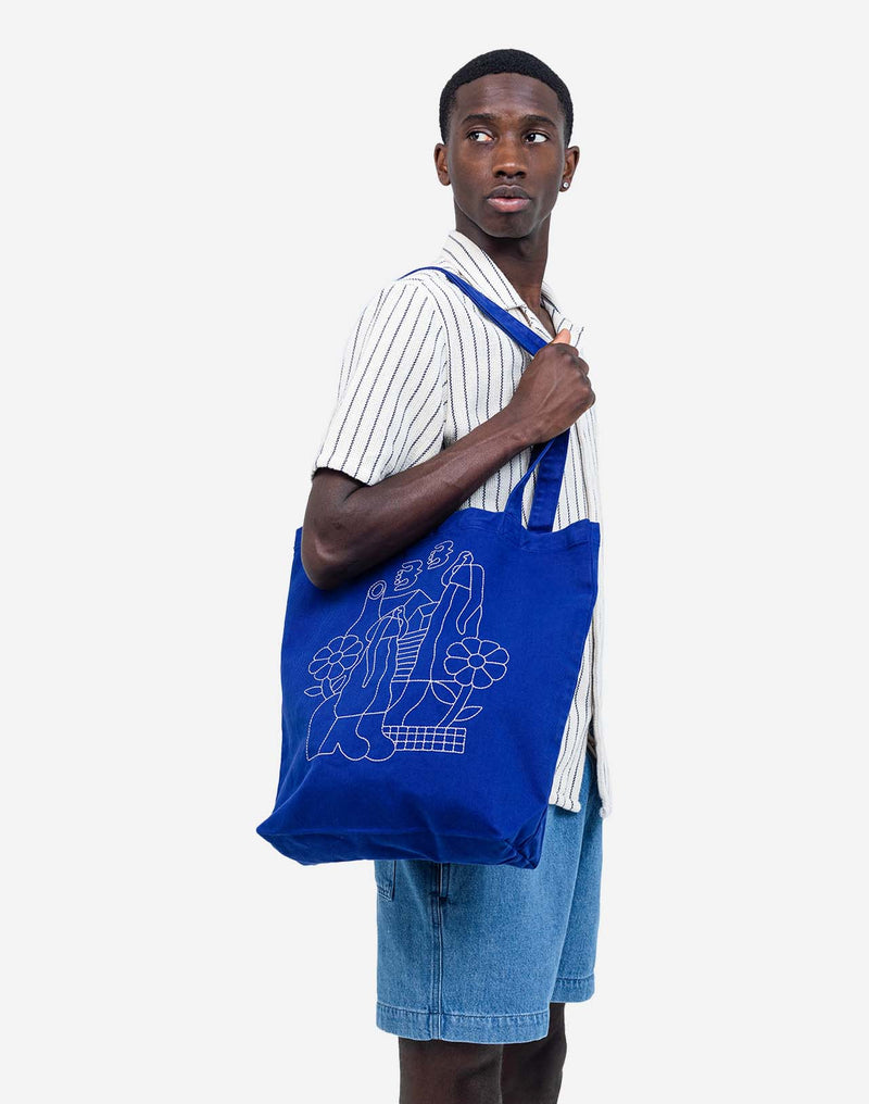 Totebag Toto Simple Life bleu roi