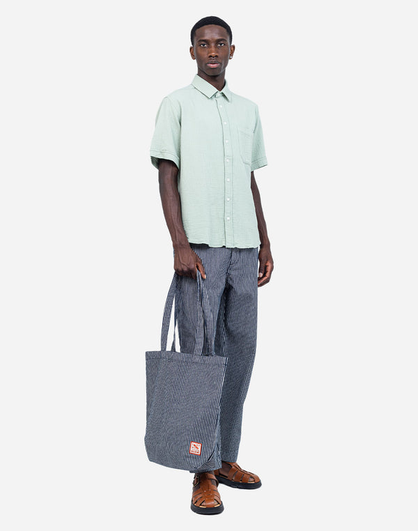 Totebag Toto Stripes denim rayé