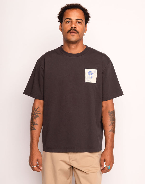 T-Shirt Avec Toi Noir Carbone en coton bio GOTS – OLOW