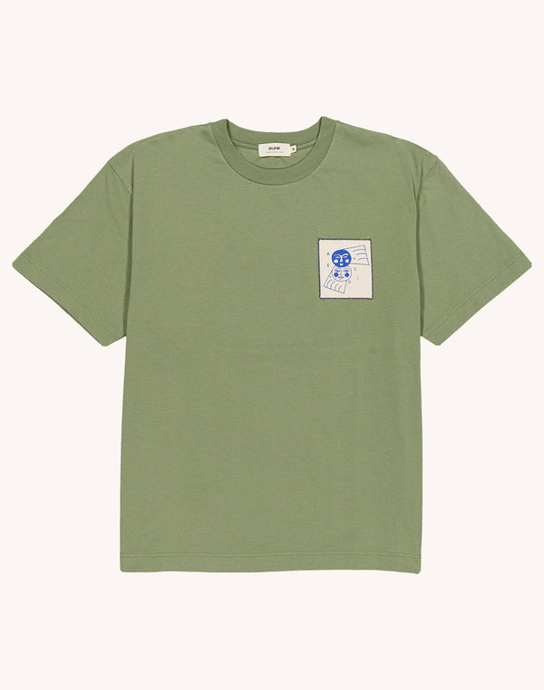 T-Shirt Avec Toi Vert Sauge en coton bio GOTS – OLOW