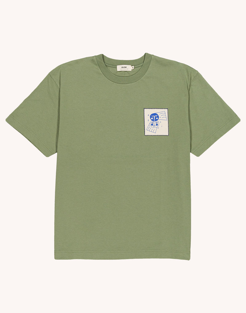 T-Shirt Avec Toi Vert Sauge en coton bio GOTS – OLOW