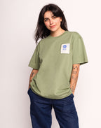 T-Shirt Avec Toi Vert Sauge en coton bio GOTS – OLOW