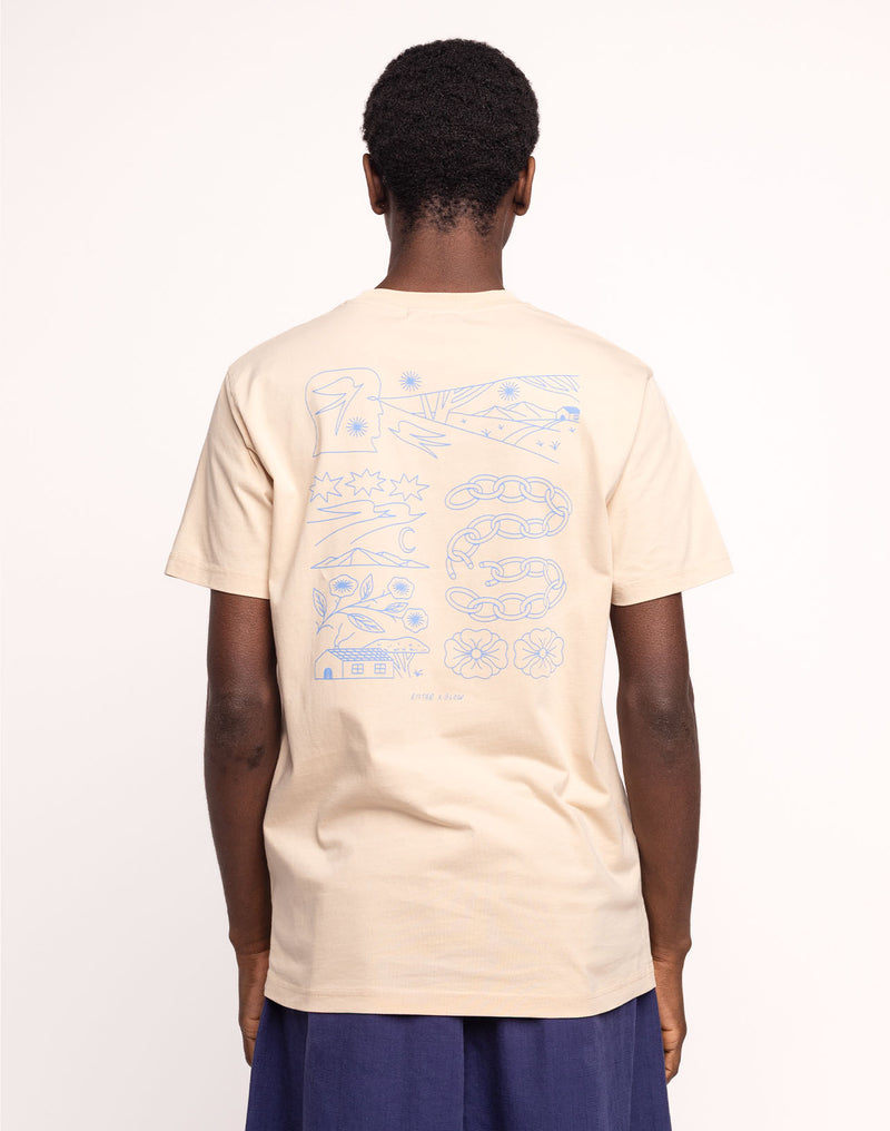 T-Shirt Awake Crème en coton bio GOTS – OLOW