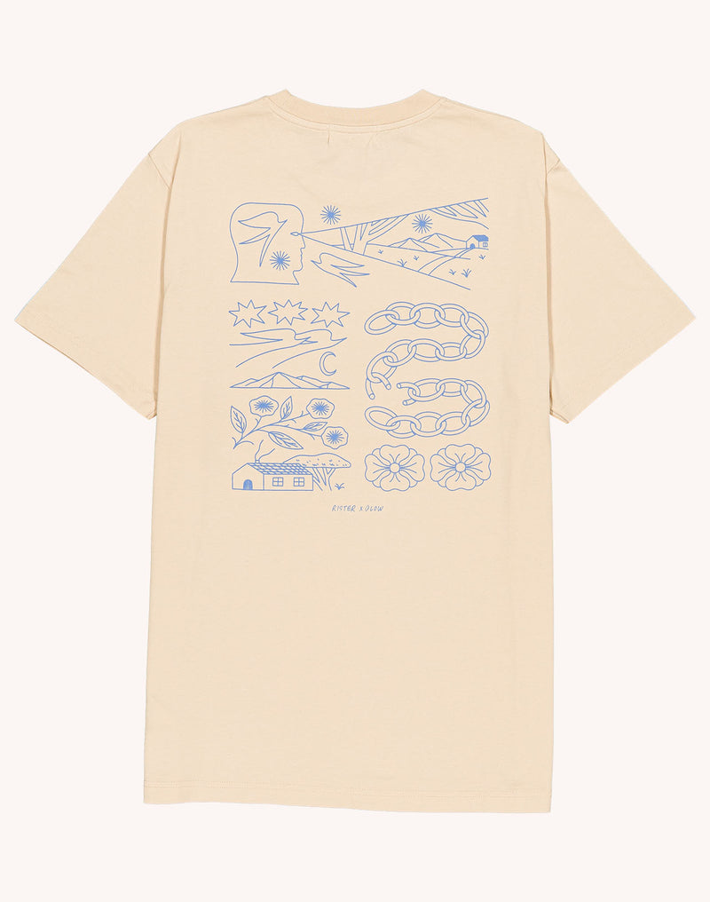 T-Shirt Awake Crème en coton bio GOTS – OLOW