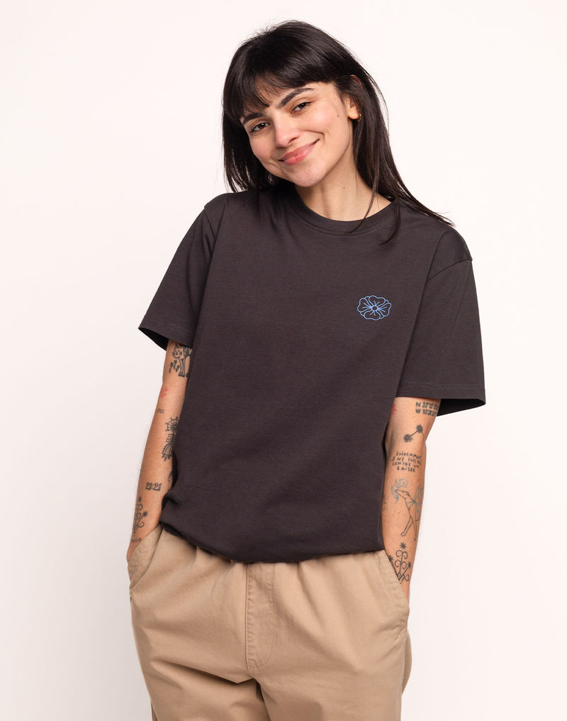 T-Shirt Awake Noir Carbone en coton bio GOTS – OLOW