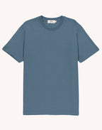T-Shirt Basico Bleu Acier en coton bio GOTS – OLOW