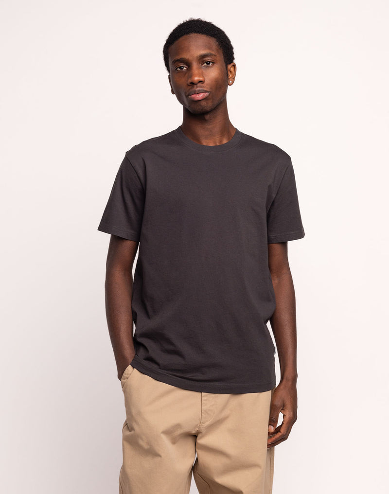 T-Shirt Basico Noir Carbone en coton bio GOTS – OLOW