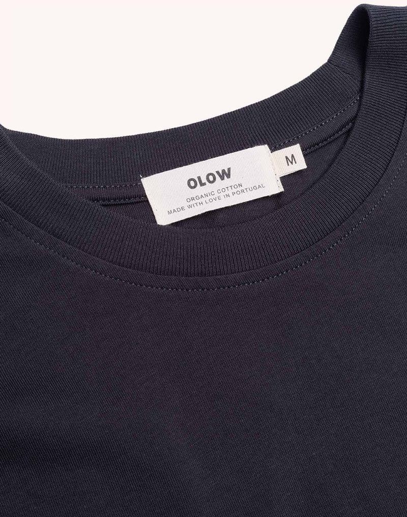 T-Shirt Basico Noir Carbone en coton bio GOTS – OLOW