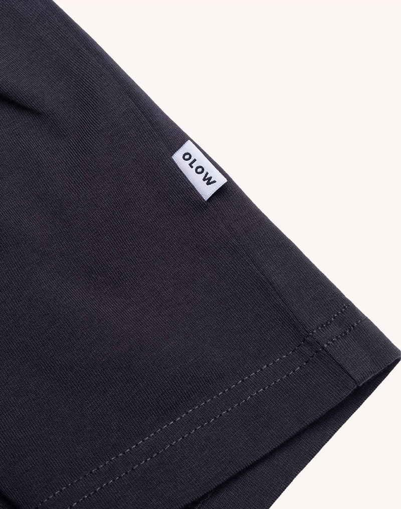 T-Shirt Basico Noir Carbone en coton bio GOTS – OLOW