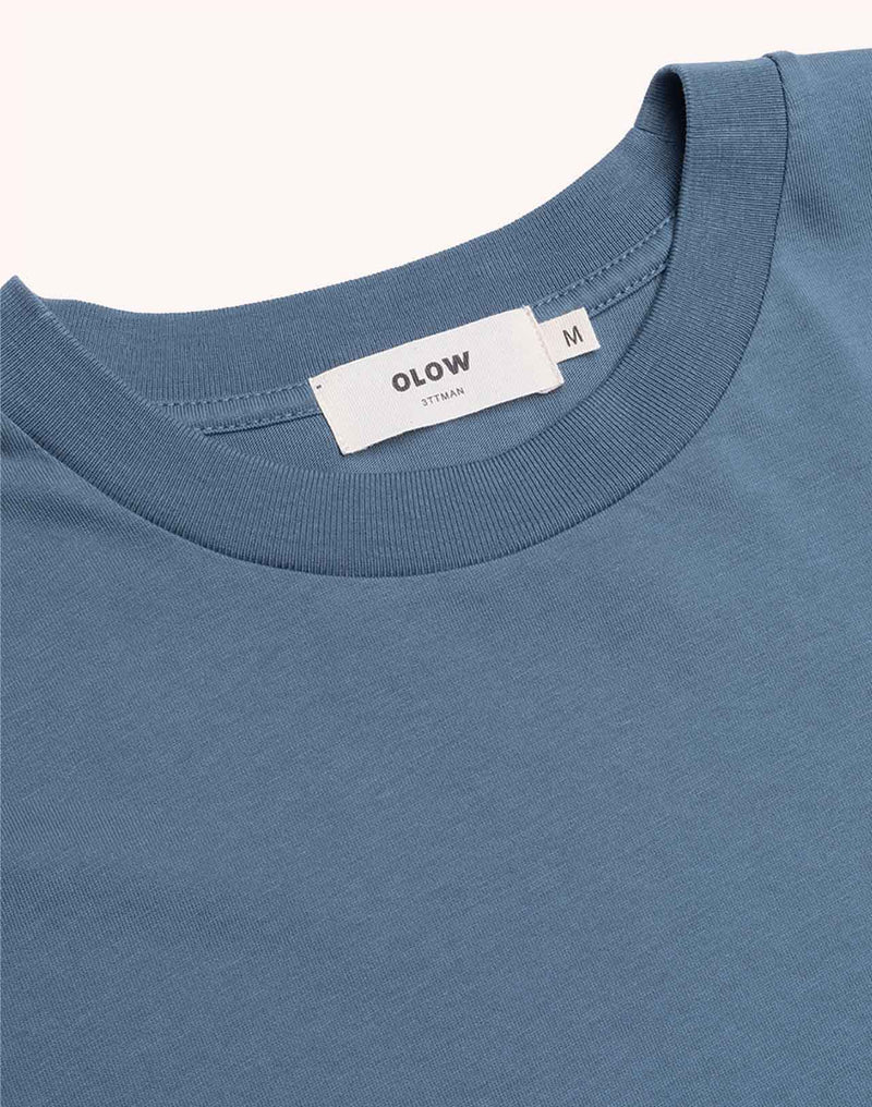 T-Shirt Blossom Yourself Bleu Acier en coton bio GOTS – OLOW