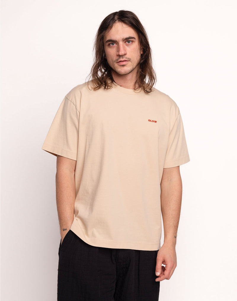 T-Shirt Creative Studio Crème en coton bio GOTS – OLOW