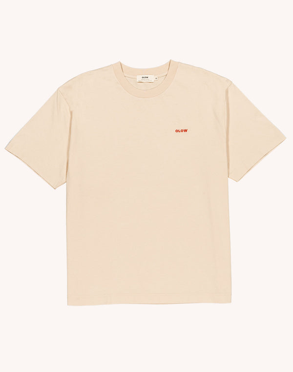 T-Shirt Creative Studio Crème en coton bio GOTS – OLOW