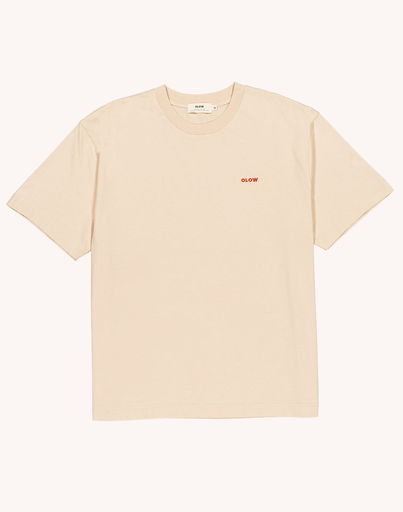 T-Shirt Creative Studio Crème en coton bio GOTS – OLOW