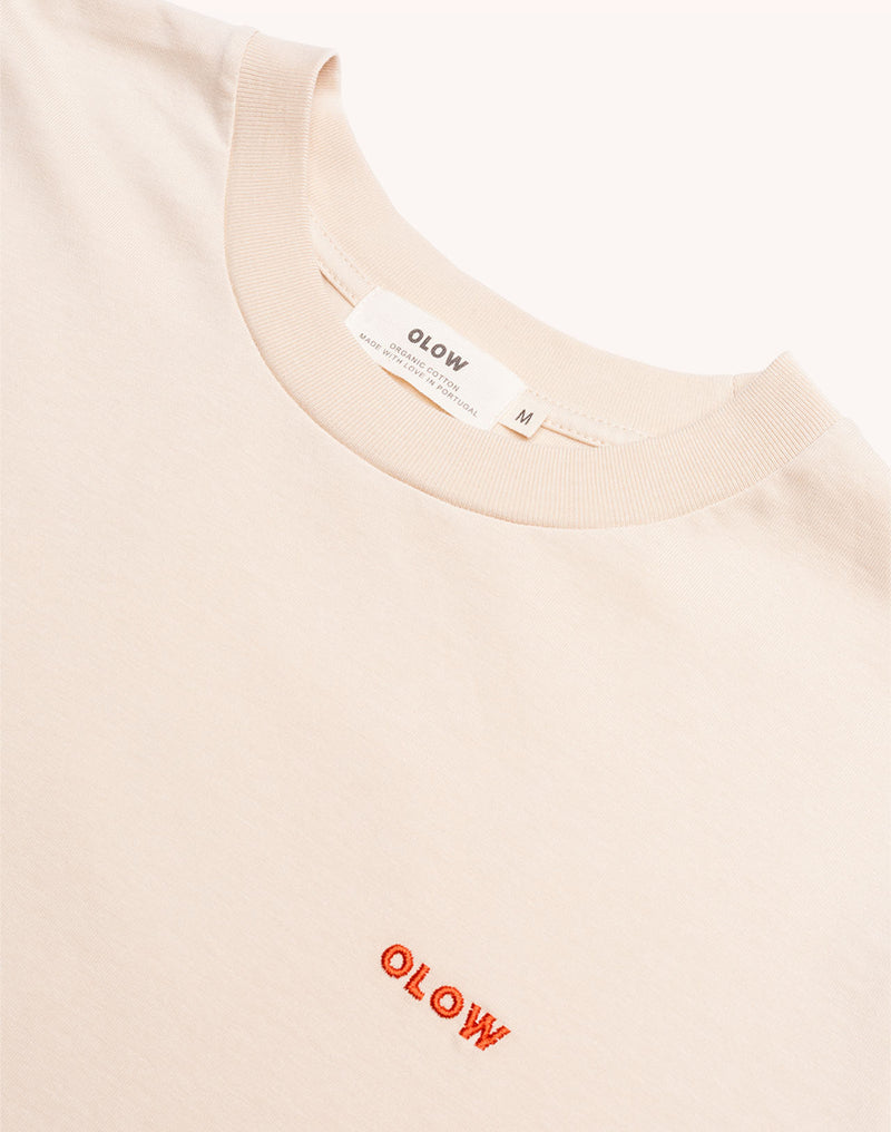 T-Shirt Creative Studio Crème en coton bio GOTS – OLOW