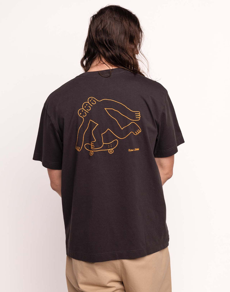 T-Shirt Cruising Noir Carbone en coton bio GOTS – OLOW
