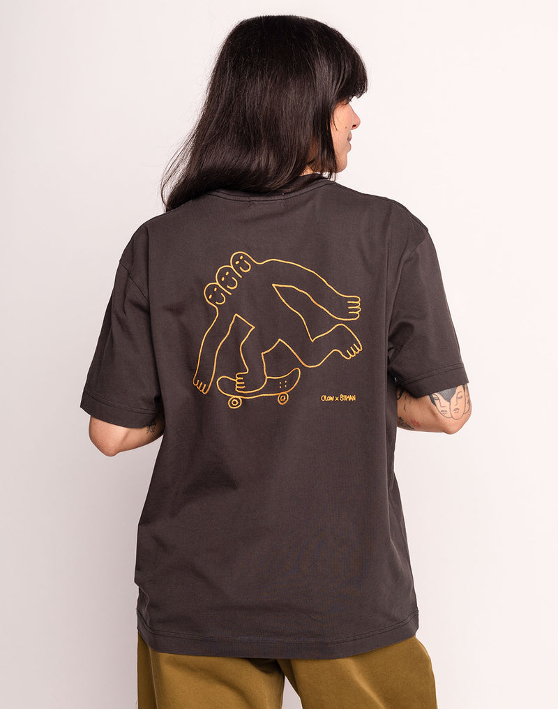 T-Shirt Cruising Noir Carbone en coton bio GOTS – OLOW
