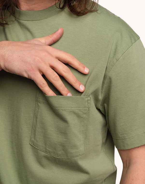 T-Shirt Cruising Vert Sauge en coton bio GOTS – OLOW