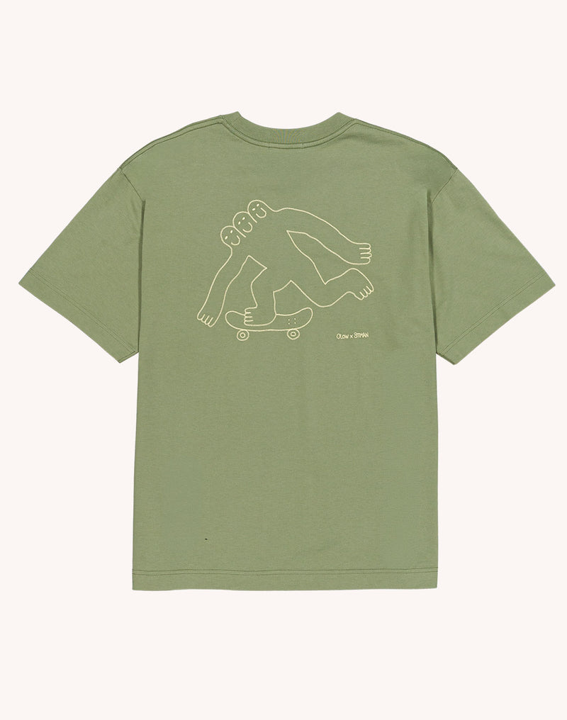 T-Shirt Cruising Vert Sauge en coton bio GOTS – OLOW