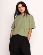T-Shirt Cruising Vert Sauge en coton bio GOTS – OLOW