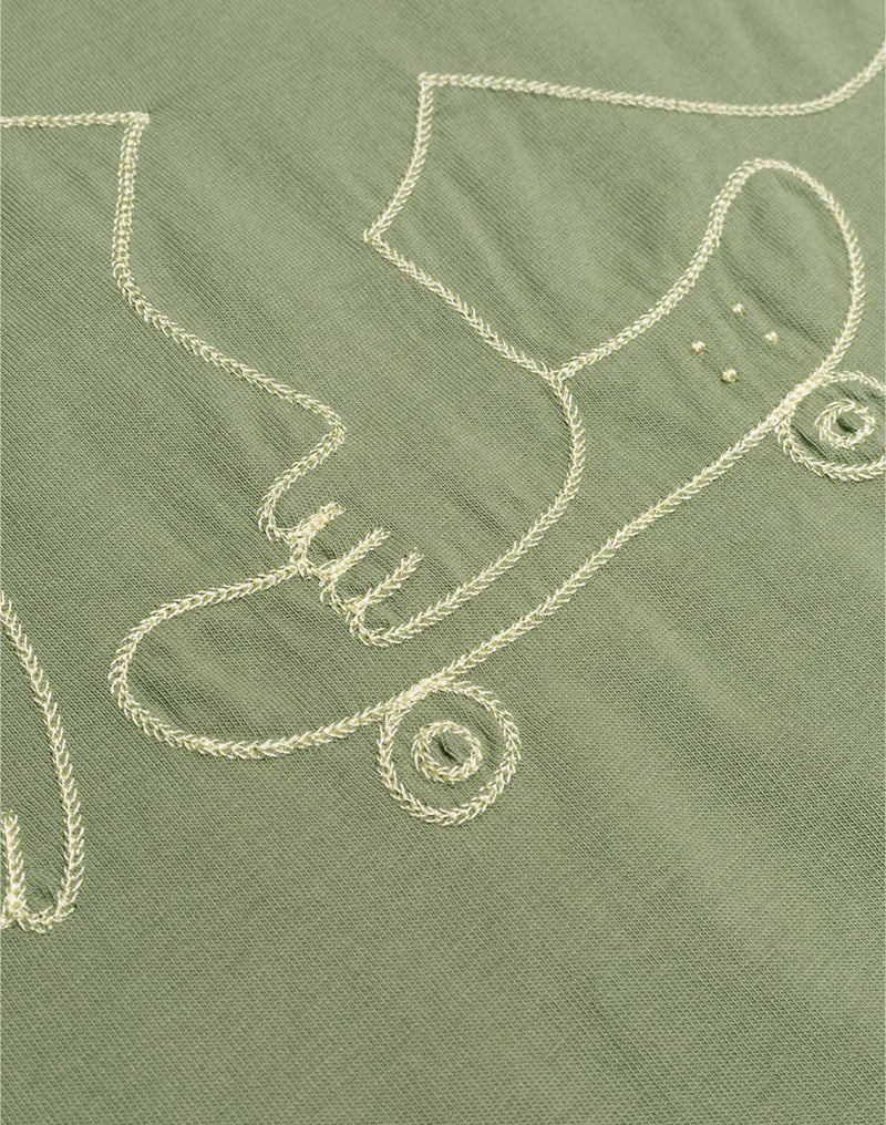 T-Shirt Cruising Vert Sauge en coton bio GOTS – OLOW