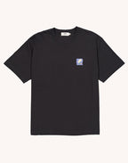T-Shirt Elsewhere Noir Carbone en coton bio GOTS – OLOW