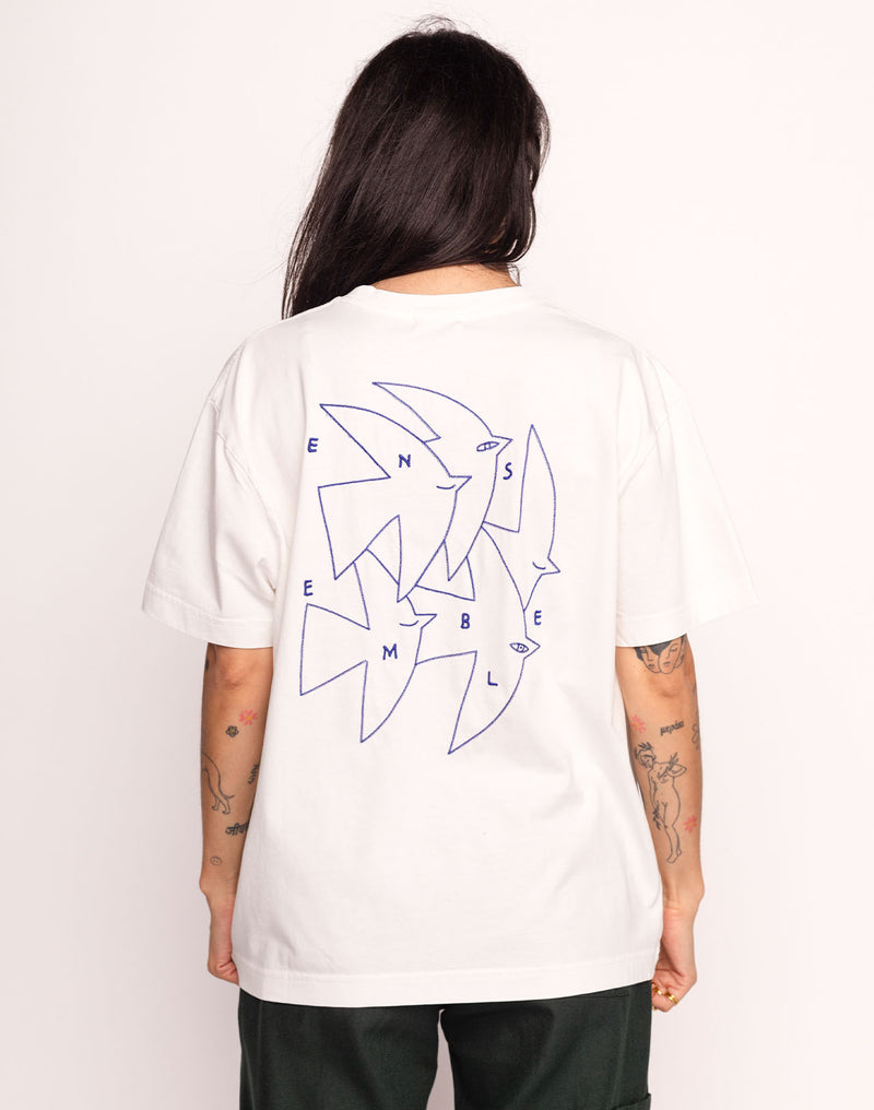T-Shirt Ensemble Écru en coton bio GOTS – OLOW