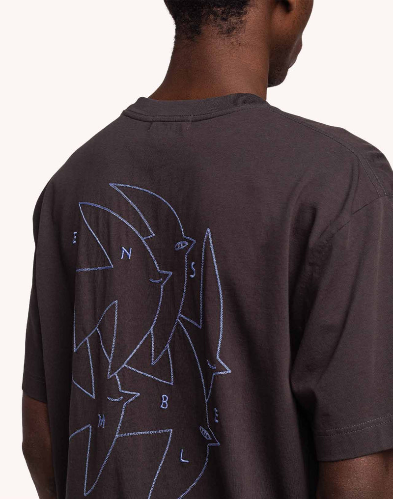 T-Shirt Ensemble Noir Carbone en coton bio GOTS – OLOW