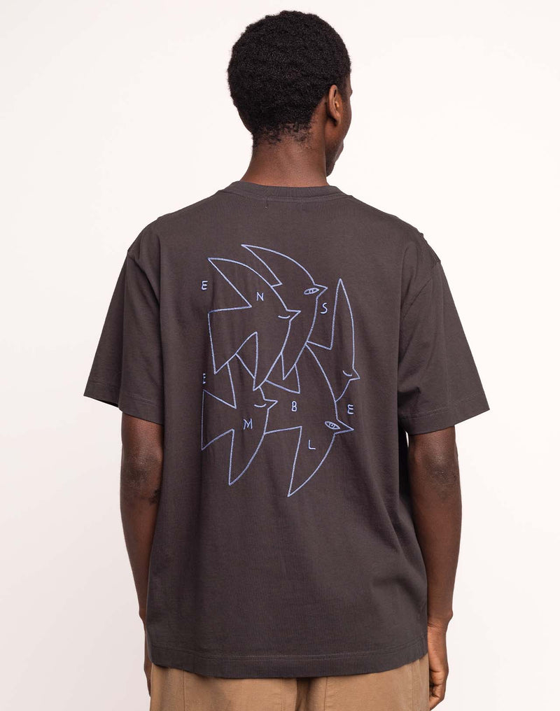 T-Shirt Ensemble Noir Carbone en coton bio GOTS – OLOW