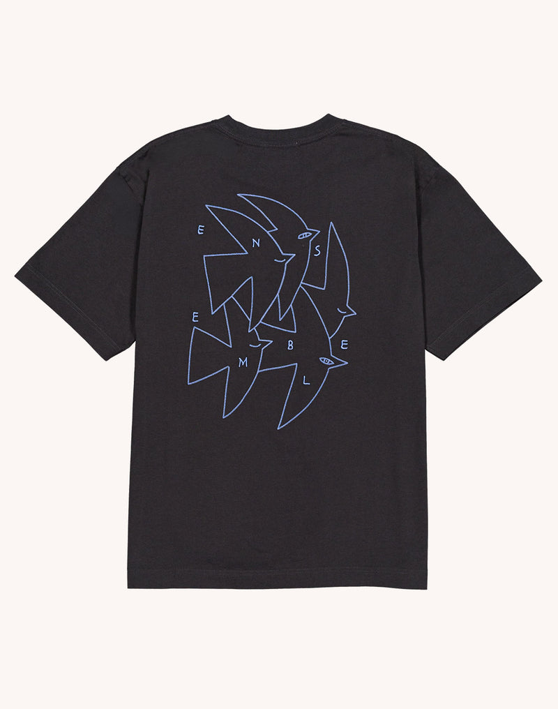 T-Shirt Ensemble Noir Carbone en coton bio GOTS – OLOW