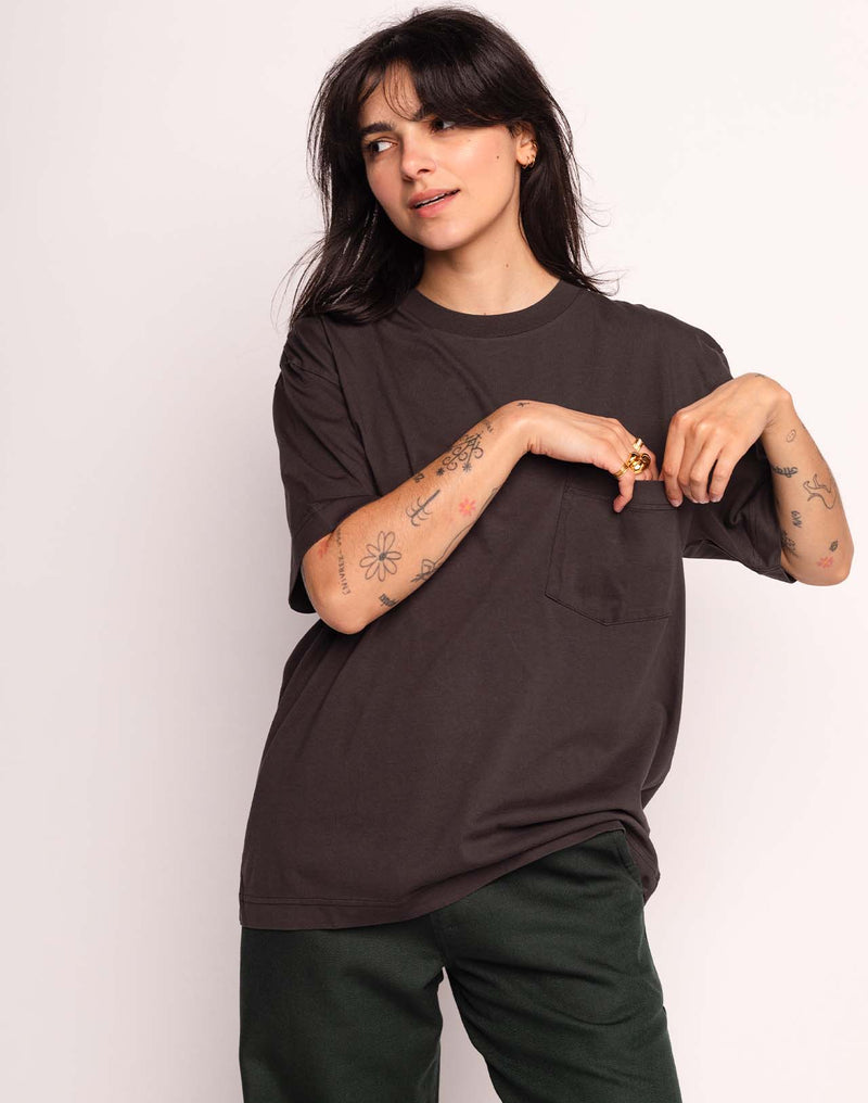 T-Shirt Ensemble Noir Carbone en coton bio GOTS – OLOW