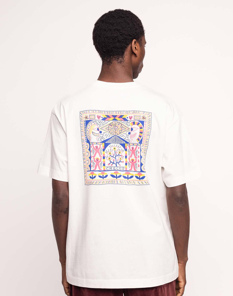 T-Shirt Evolve Écru en coton bio GOTS – OLOW