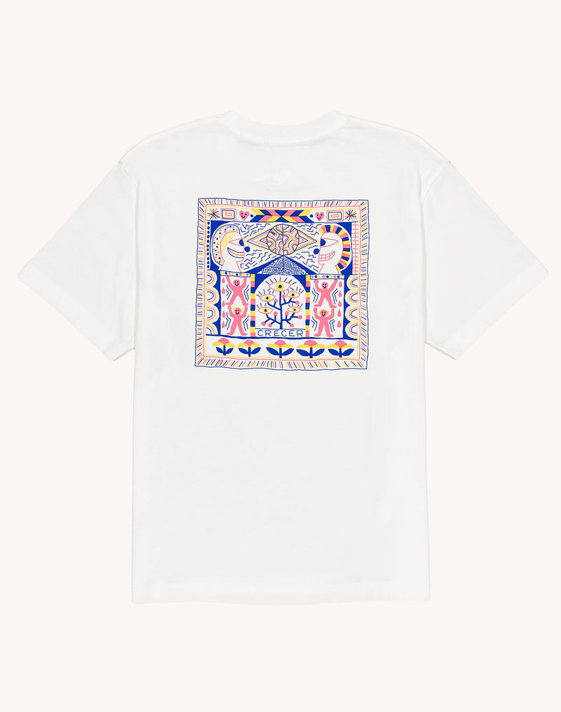 T-Shirt Evolve Écru en coton bio GOTS – OLOW