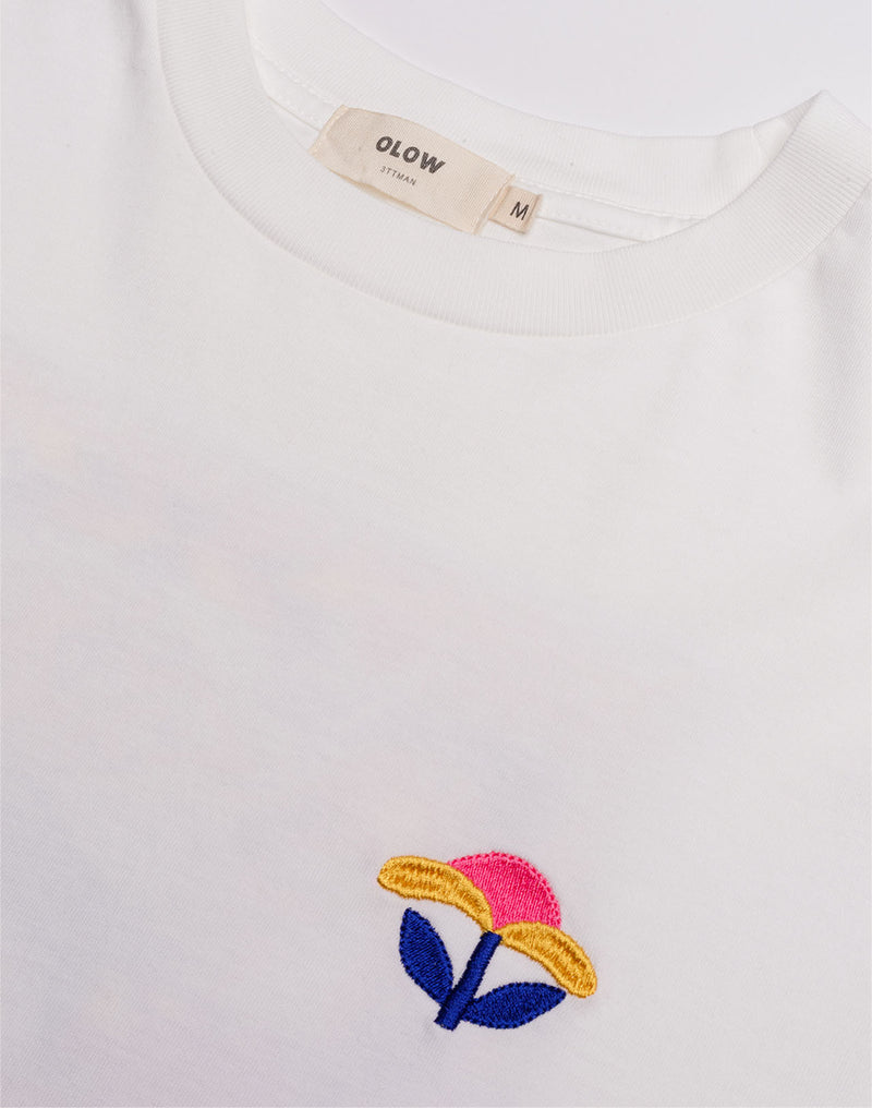 T-Shirt Evolve Écru en coton bio GOTS – OLOW