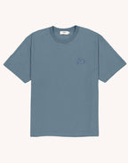 T-Shirt Feed My Garden Bleu Acier en coton bio GOTS – OLOW