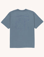 T-Shirt Feed My Garden Bleu Acier en coton bio GOTS – OLOW