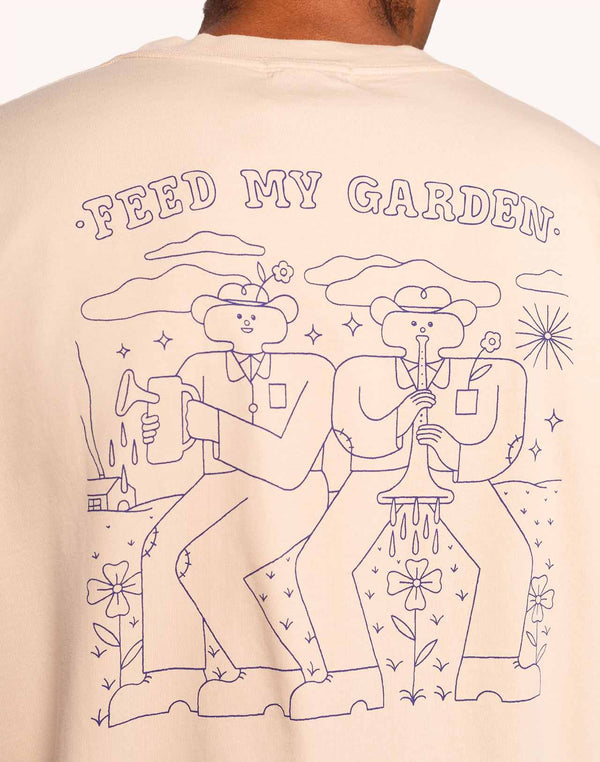 T-Shirt Feed My Garden Crème en coton bio GOTS – OLOW