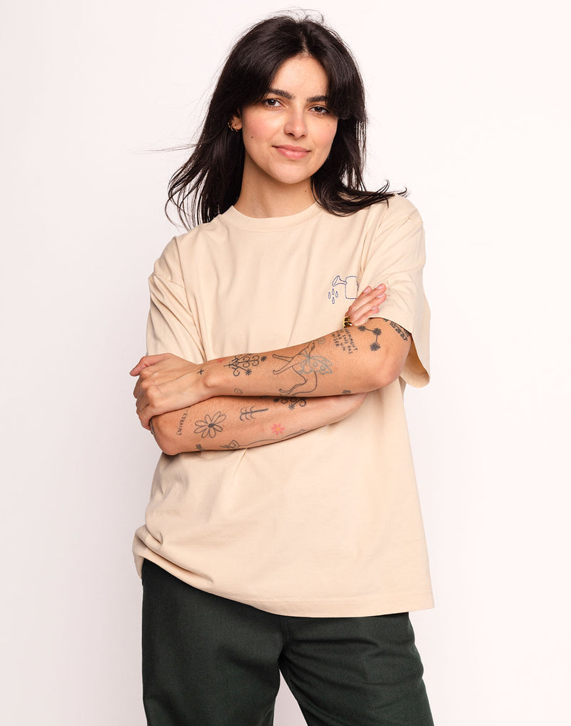 T-Shirt Feed My Garden Crème en coton bio GOTS – OLOW