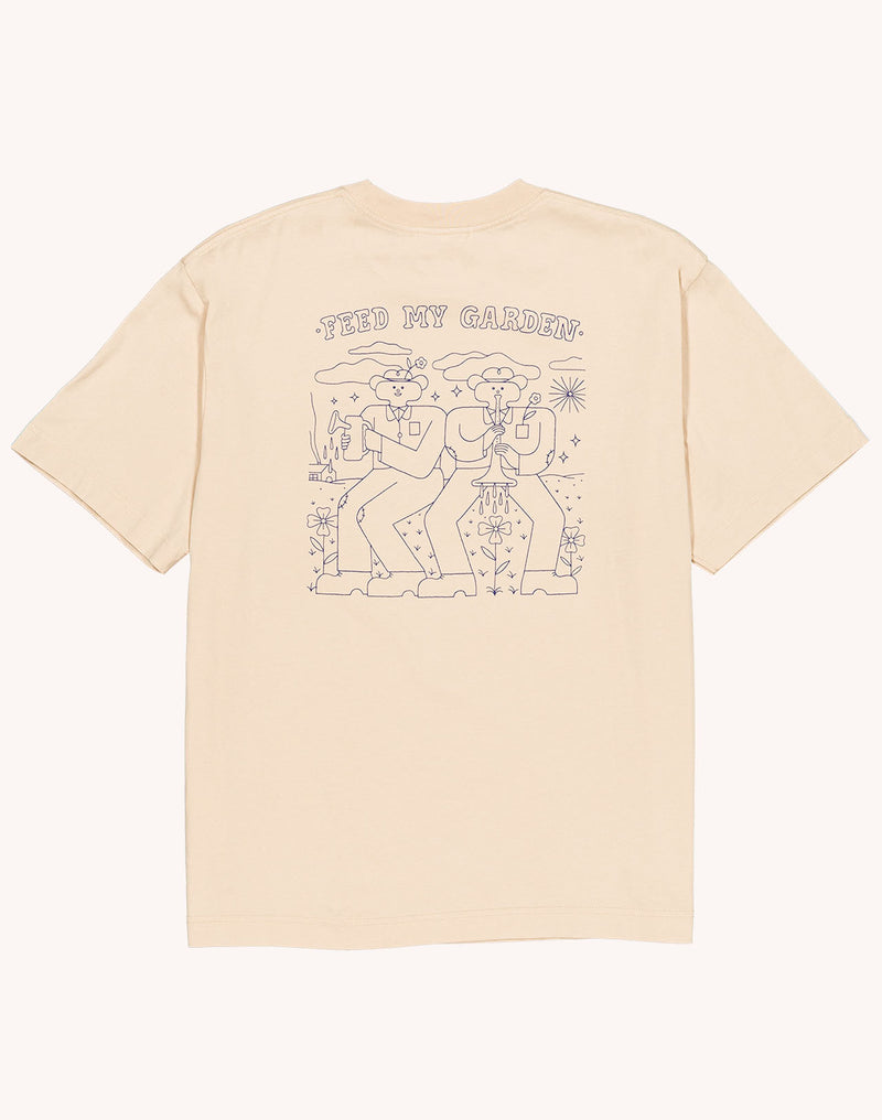 T-Shirt Feed My Garden Crème en coton bio GOTS – OLOW