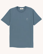 T-Shirt Flying Bleu Acier en coton bio GOTS – OLOW